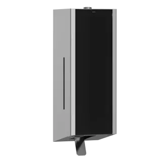 AR Schaumseifenspender, EXOS, Edelstahl, AP, 120x326x120 mm, Front ESG schwarz