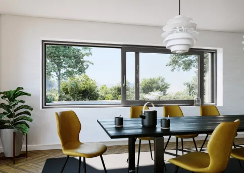 SYNEGO SLIDE Schiebefenster schaffen mehr Raum fürmoderne Wohnkonzepte.