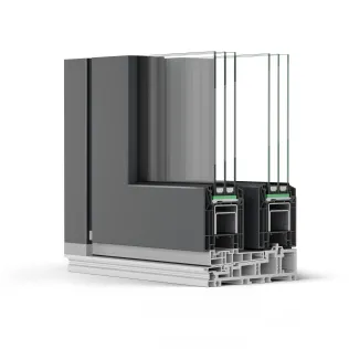 SYNEGO Hebeschiebetür in Aluminiumoptik