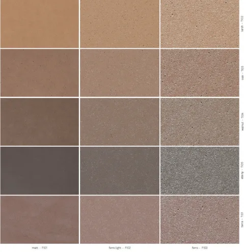 Farbkollektion timber, erhältlich für concrete skin und öko skin