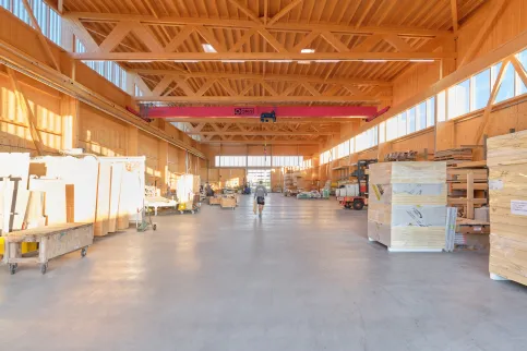 Hallenbau Produktionshalle - LIGNA® systems