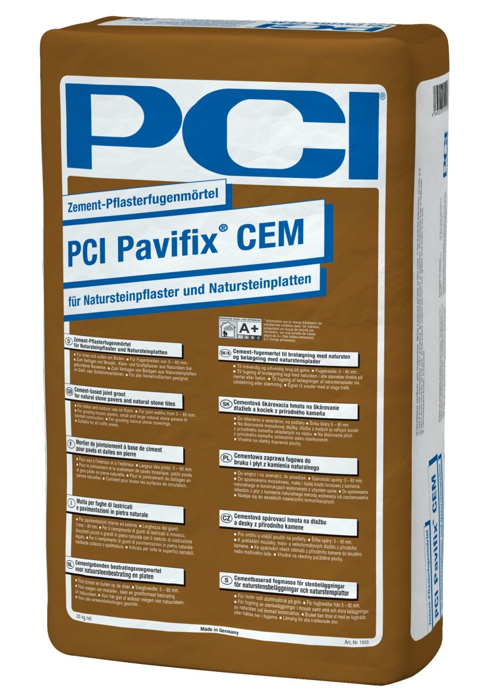 PCI Pavifix® CEM Zement-Pflasterfugenmörtel PCI Pavifix® CEM Zement-Pflasterfugenmörtel
