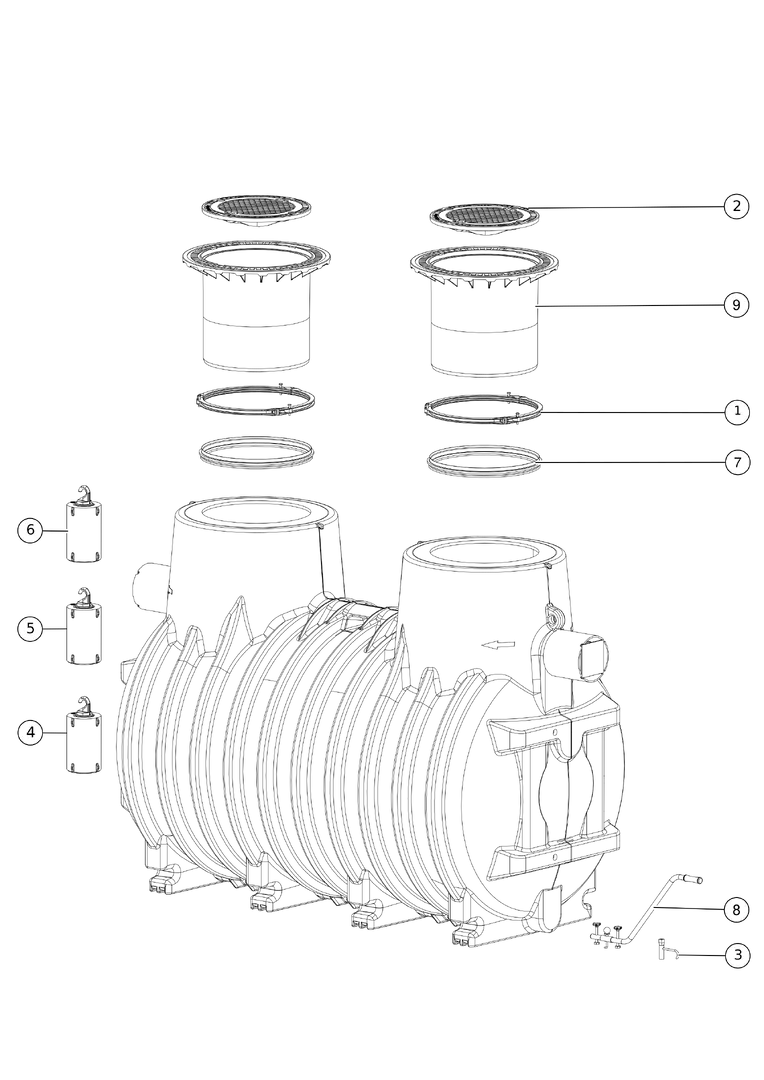 KESSEL-Öl-/Benzinabscheider EasyOil ground, NS 20 KESSEL-Öl-/Benzinabscheider EasyOil ground, NS 20