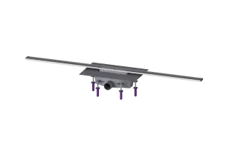 KESSEL-Duschrinne Linearis Infinity 90 L: 1200 mm, DN 50, Edelstahl gebürstet