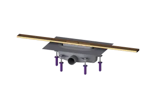 KESSEL-Duschrinne Linearis Infinity 90 L: 800 mm, DN 50, Bronze, gebürstet