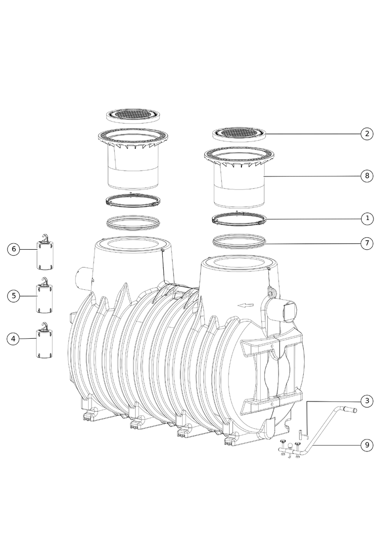 KESSEL-Öl-/Benzinabscheider EasyOil ground, NS 20 KESSEL-Öl-/Benzinabscheider EasyOil ground, NS 20
