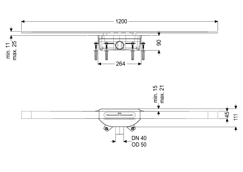 KESSEL-Duschrinne Linearis Infinity 90