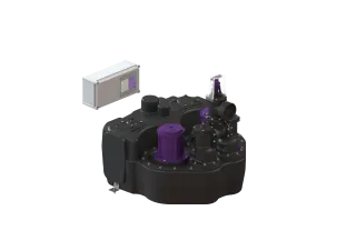 KESSEL-Hebeanlage Aqualift F Duo Standard, SPF 1500-S1, Schieber