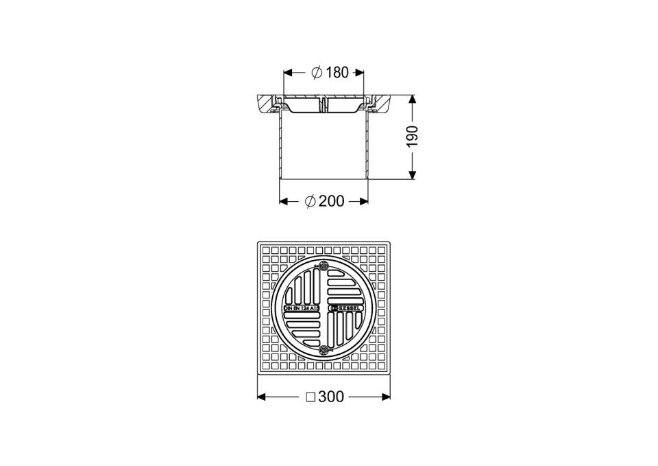 KESSEL-Aufsatzstück Hofablauf