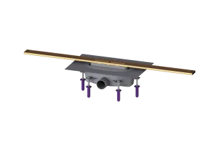 KESSEL-Duschrinne Linearis Infinity 90 L: 900 mm, DN 50, Bronze, gebürstet