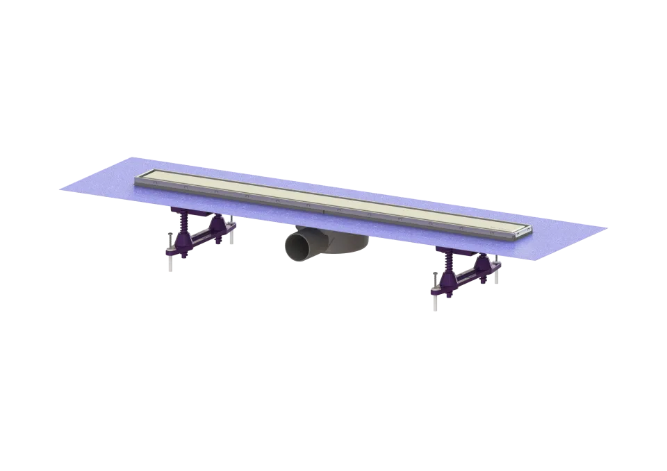 KESSEL-Duschrinne LINEARIS Compact DN50, WaD, seitlicher Stutzen
