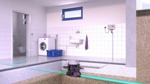 Pumpfix F pumpt gegen den Rückstau und entsorgt auch Oberflächenwasser