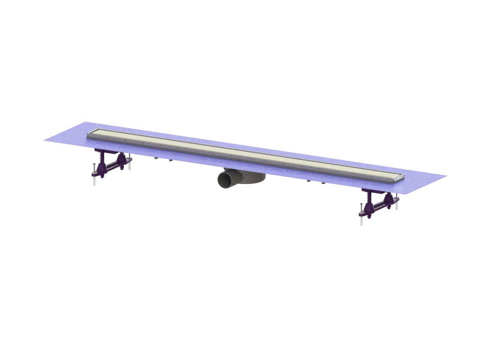 KESSEL-Duschrinne LINEARIS Compact DN50, WaD, seitlicher Stutzen