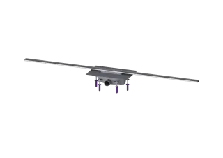 KESSEL-Duschrinne Linearis Infinity 90 L: 1600 mm, DN 50, Edelstahl gebürstet