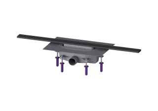 KESSEL-Duschrinne Linearis Infinity 90 L: 800 mm, DN 50, Black, gebürstet