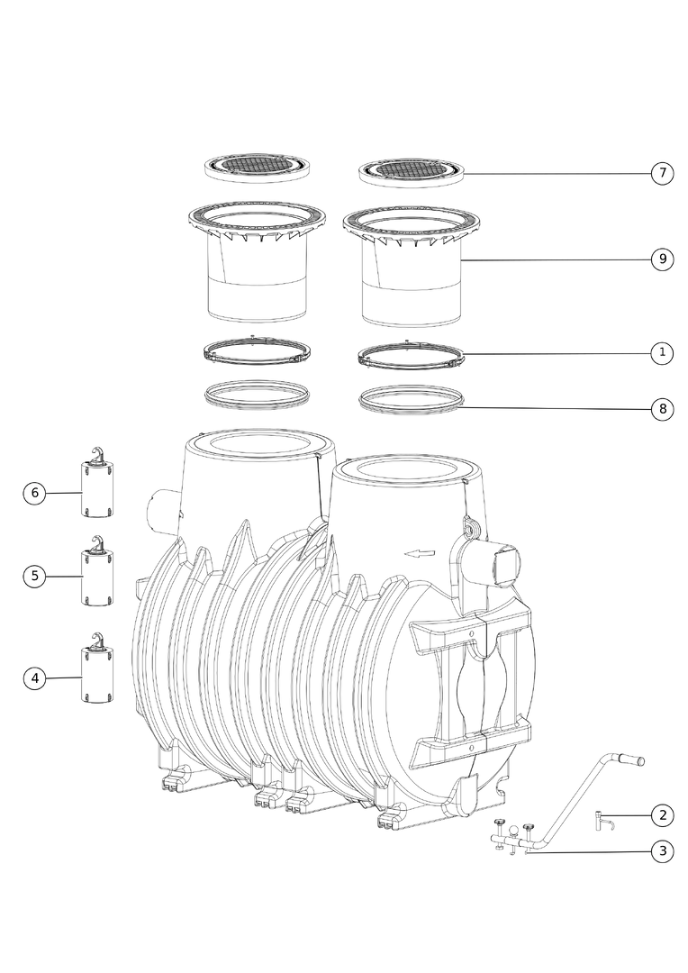 KESSEL-Öl-/Benzinabscheider EasyOil ground, NS 6 KESSEL-Öl-/Benzinabscheider EasyOil ground, NS 6