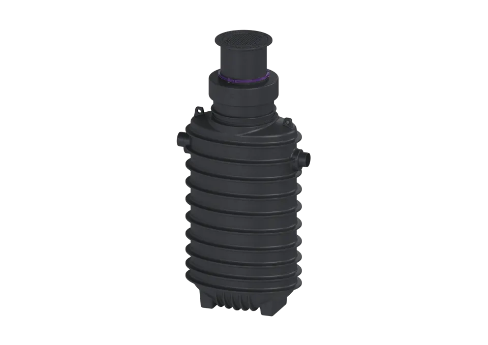 KESSEL-Fettabscheider EasyClean ground NS 12,5, Direct, 1145-1695 mm, D, links