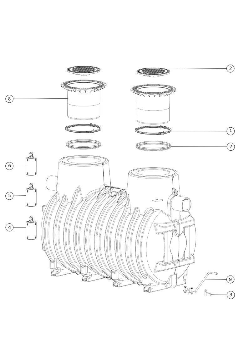 KESSEL-Öl-/Benzinabscheider EasyOil ground, NS 6 KESSEL-Öl-/Benzinabscheider EasyOil ground, NS 6
