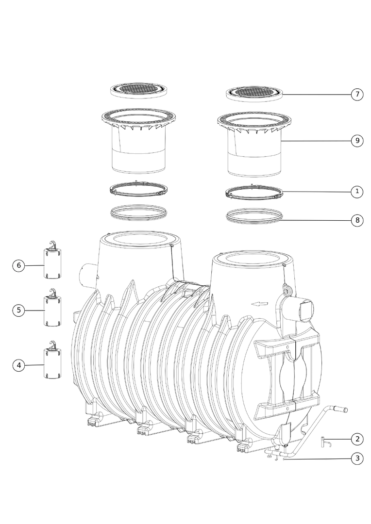 KESSEL-Öl-/Benzinabscheider EasyOil ground, NS 6 KESSEL-Öl-/Benzinabscheider EasyOil ground, NS 6
