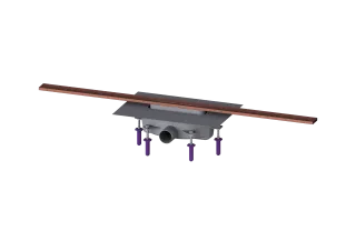 KESSEL-Duschrinne Linearis Infinity 90 L: 1000 mm, DN 50, Copper, gebürstet