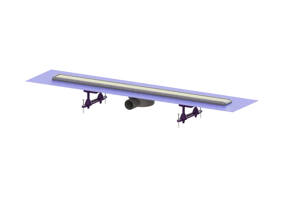 KESSEL-Duschrinne LINEARIS Compact DN50, WaD, seitlicher Stutzen
