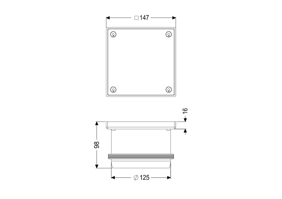 KESSEL-Aufsatzstück Ferrofix System 125