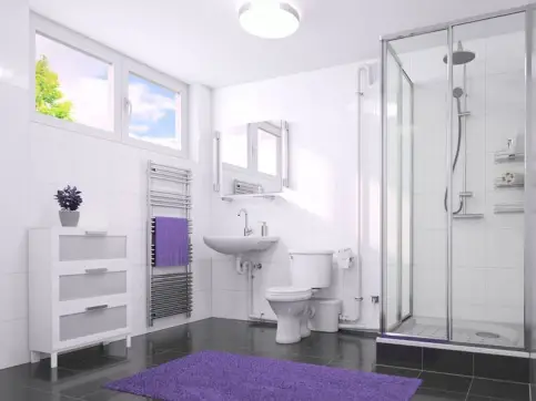 Minilift F eignet sich für den direkten Anschluss an eine Toilette.