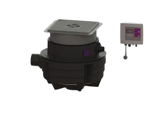 KESSEL-Hebeanlage Aqualift F Compact Mono, SPZ 1000, resist., Bodenpl., schw.