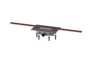 KESSEL-Duschrinne Linearis Infinity 90 L: 1100 mm, DN 50, Copper, gebürstet
