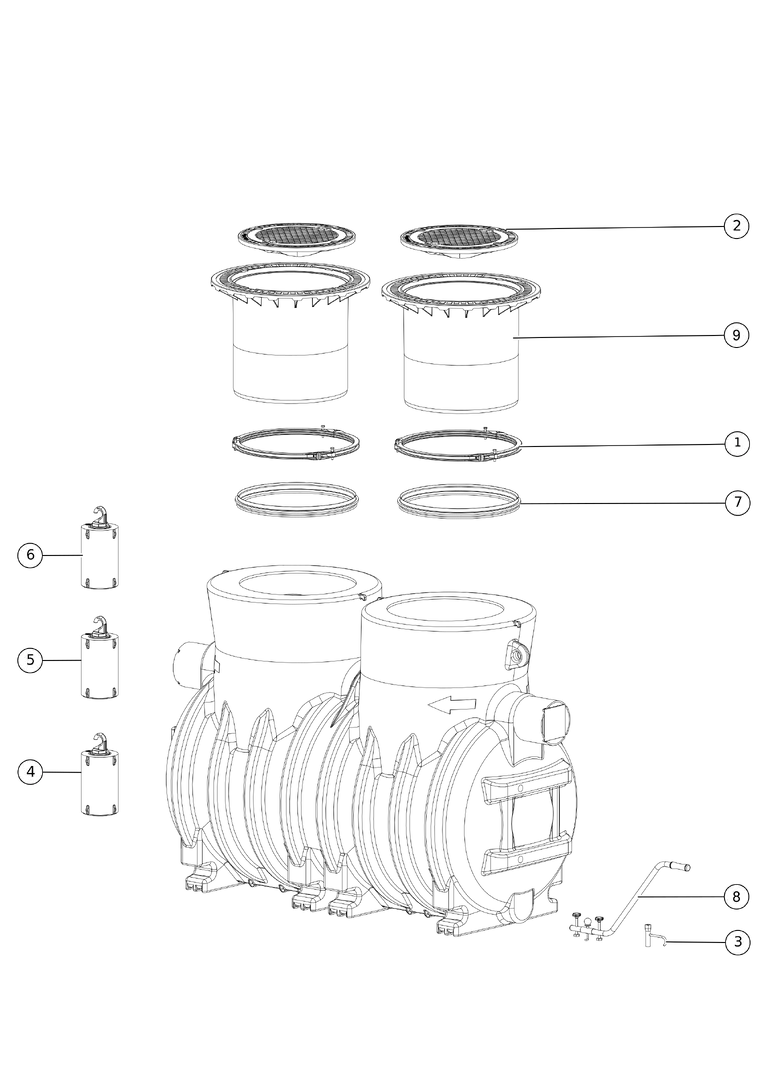 KESSEL-Öl-/Benzinabscheider EasyOil ground, NS 3 KESSEL-Öl-/Benzinabscheider EasyOil ground, NS 3