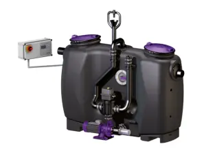 Fettabscheider EasyClean free Auto Mix & Pump mit automatischer Entsorgungs-/Spüleinrichtung und Schredder-Mix-System