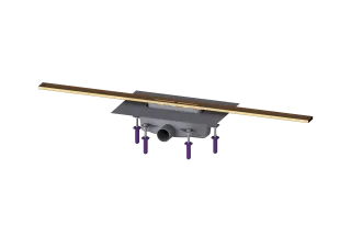 KESSEL-Duschrinne Linearis Infinity 90 L: 1000 mm, DN 50, Bronze, gebürstet
