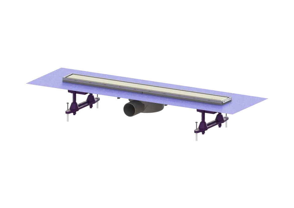 KESSEL-Duschrinne LINEARIS Compact DN50, WaD, seitlicher Stutzen