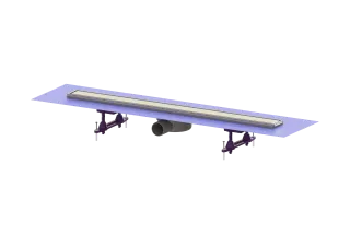 KESSEL-Duschrinne LINEARIS Compact DN50, WaD, seitlicher Stutzen
