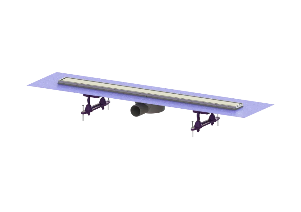 KESSEL-Duschrinne LINEARIS Compact DN50, WaD, seitlicher Stutzen