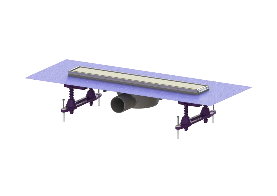 KESSEL-Duschrinne LINEARIS Compact DN50, WaD, seitlicher Stutzen