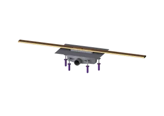 KESSEL-Duschrinne Linearis Infinity 90 L: 1100 mm, DN 50, Bronze, gebürstet