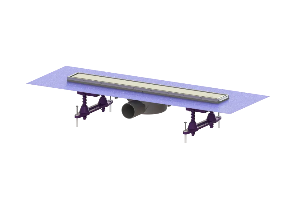 KESSEL-Duschrinne LINEARIS Compact DN50, WaD, seitlicher Stutzen