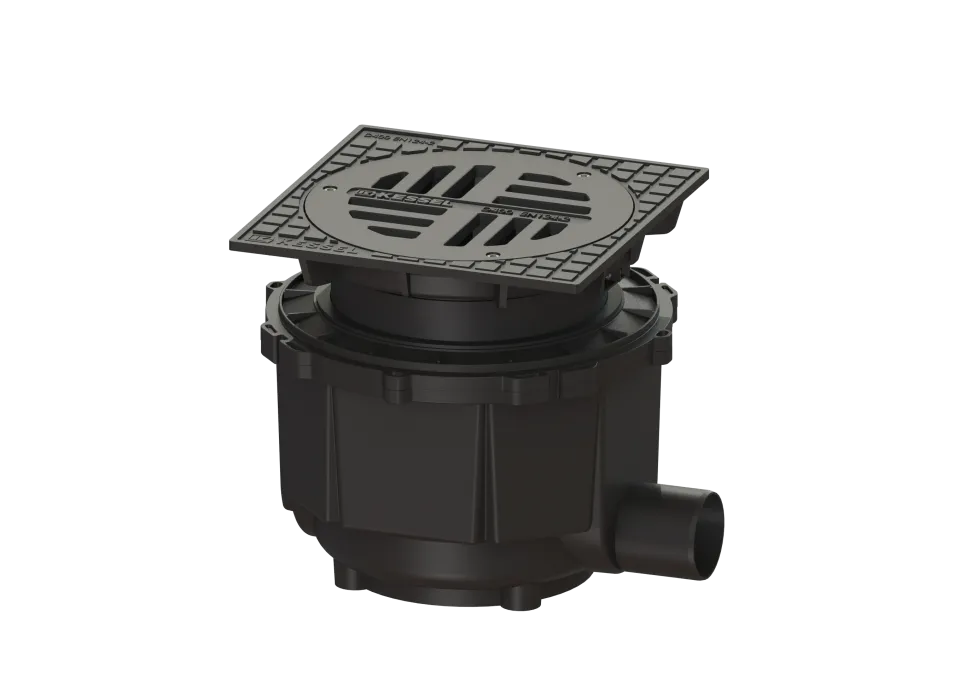 KESSEL-Hofablauf System 400, DN 100, seitlicher Stutzen
