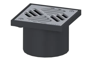 KESSEL-Aufsatzstück Schlitzrost, V2A, 150 x 150 mm, K 3