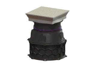 KESSEL-Schachtmodul LW 1000 Bodenplatte Zugang LW 800, 1120-1369 mm, Klasse B