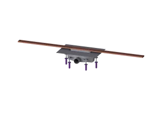 KESSEL-Duschrinne Linearis Infinity 90 L: 1200 mm, DN 50, Copper, gebürstet