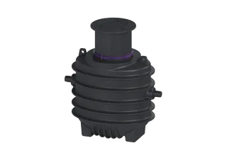 KESSEL-Fettabscheider EasyClean ground NS 2, Direct, 690-1190 mm, A/B, links