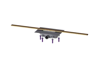 KESSEL-Duschrinne Linearis Infinity 90 L: 1200 mm, DN 50, Bronze gebürstet