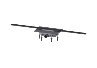 KESSEL-Duschrinne Linearis Infinity 90 L: 1200 mm, DN 50, Black, gebürstet