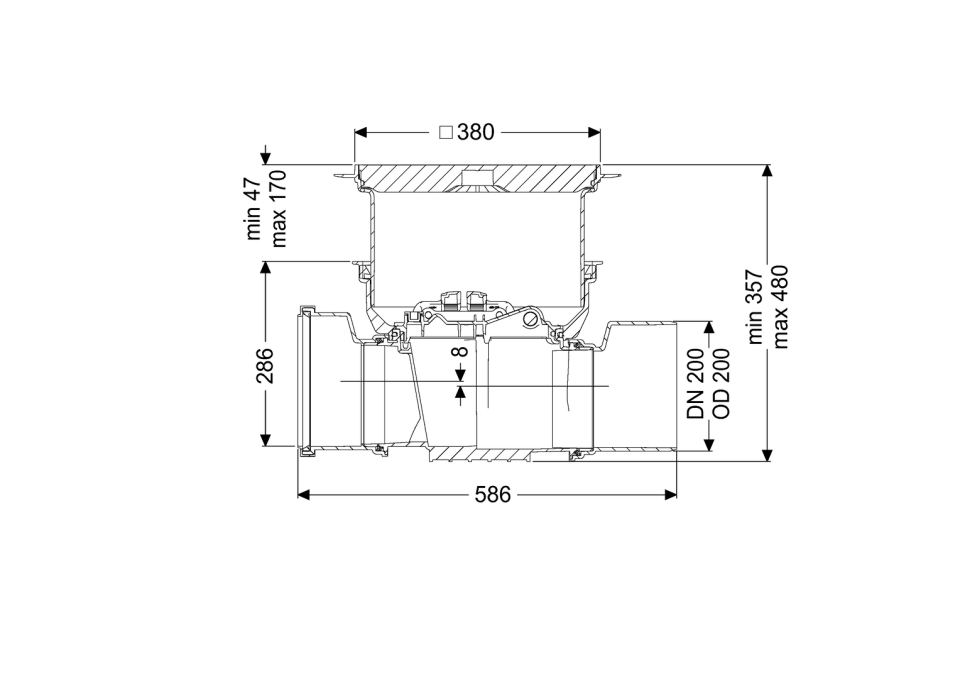 KESSEL-Grundkörper Staufix, Einbau Bodenplatte