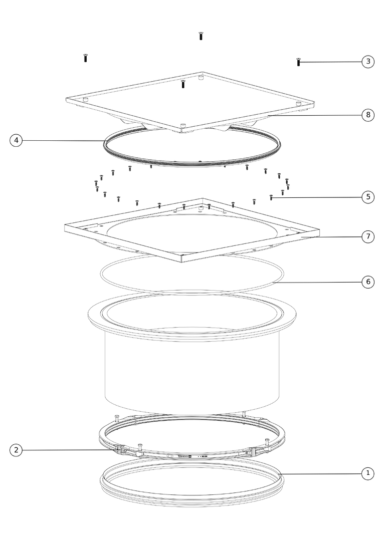 KESSEL-Schachtmodul Zugang 800, eckig, K3, befliesbar KESSEL-Schachtmodul Zugang 800, eckig, K3, befliesbar