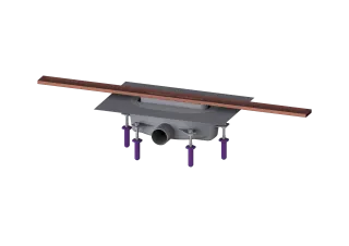 KESSEL-Duschrinne Linearis Infinity 90 L: 800 mm, DN 50, Copper, gebürstet
