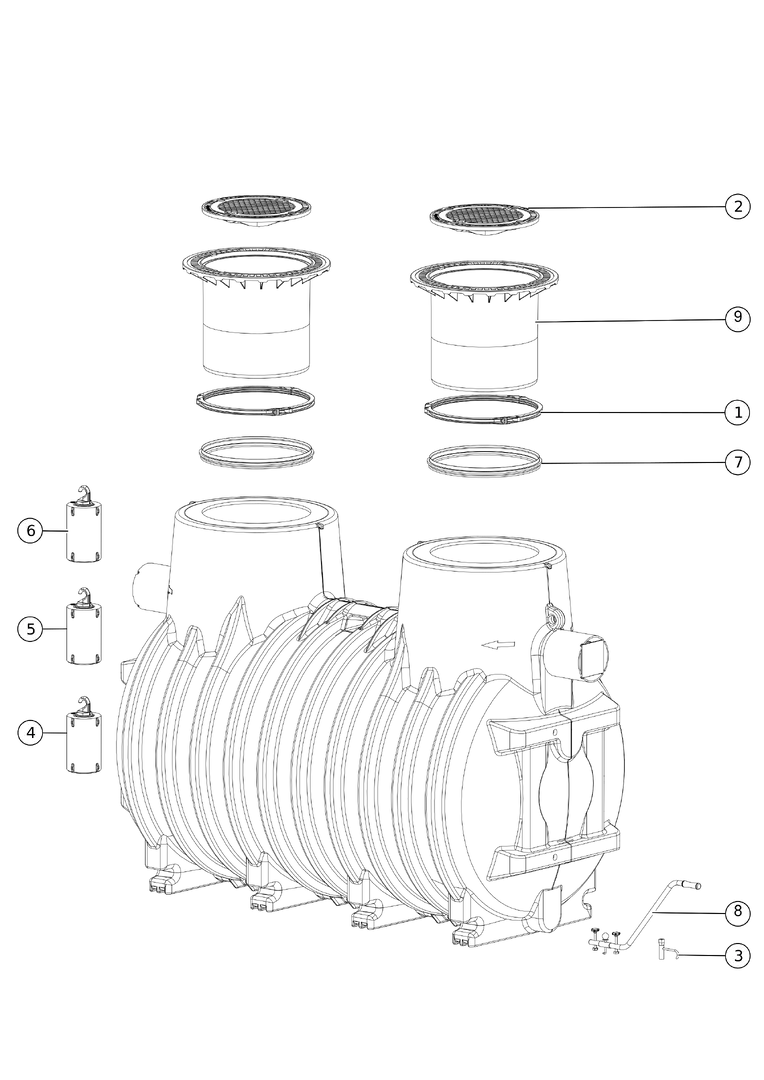 KESSEL-Öl-/Benzinabscheider EasyOil ground, NS 15 KESSEL-Öl-/Benzinabscheider EasyOil ground, NS 15