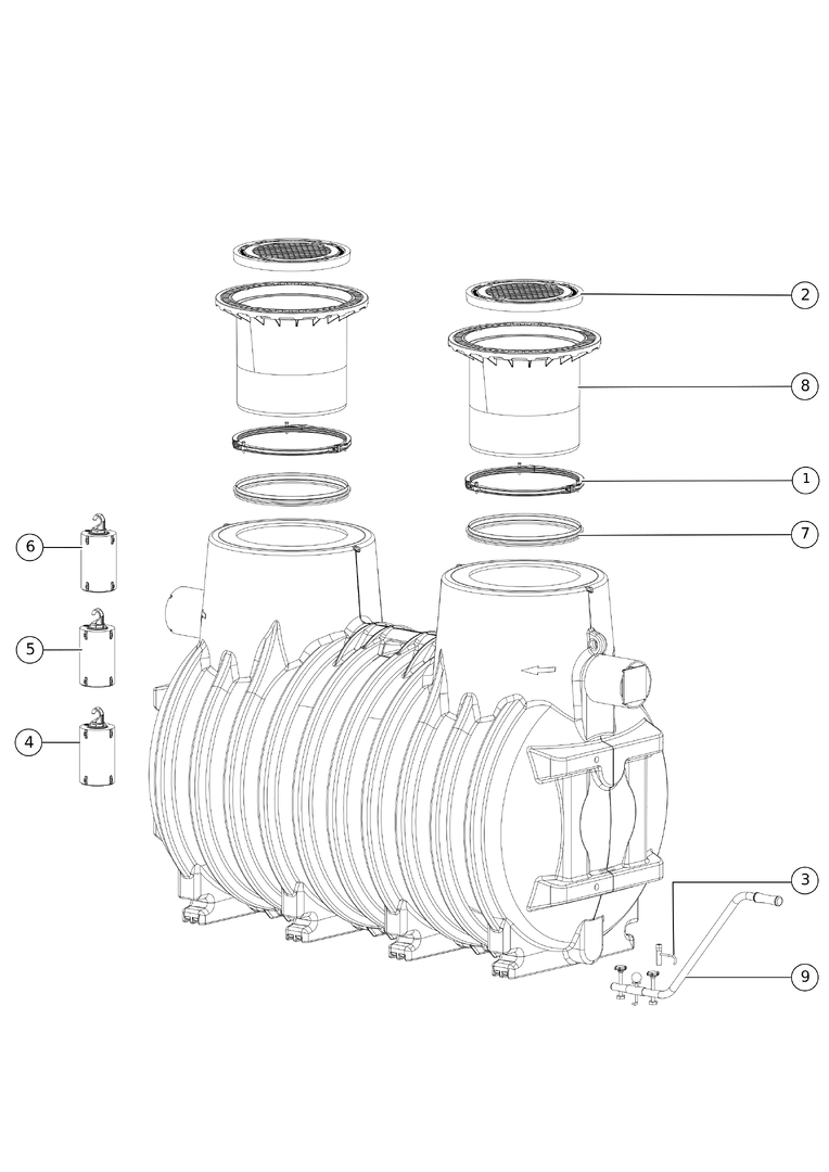 KESSEL-Öl-/Benzinabscheider EasyOil ground, NS 15 KESSEL-Öl-/Benzinabscheider EasyOil ground, NS 15